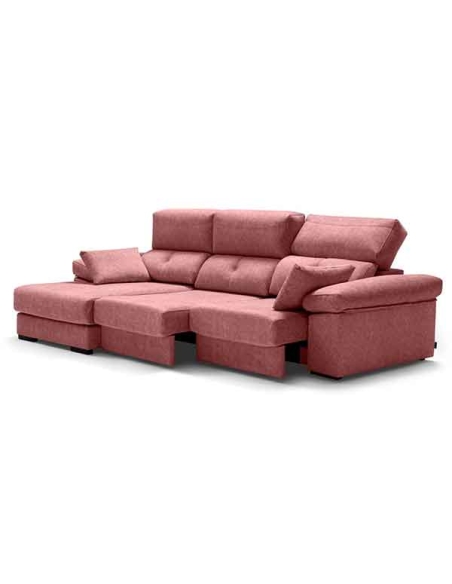 Chaiselongue deslizante Karen tapizado rosa