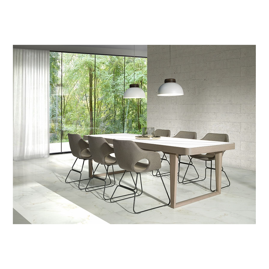Mesa de comedor con tapa porcelánica