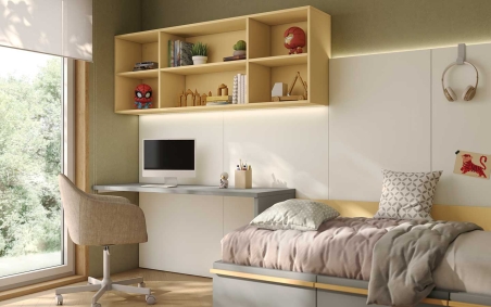 Habitación juvenil con almacenaje