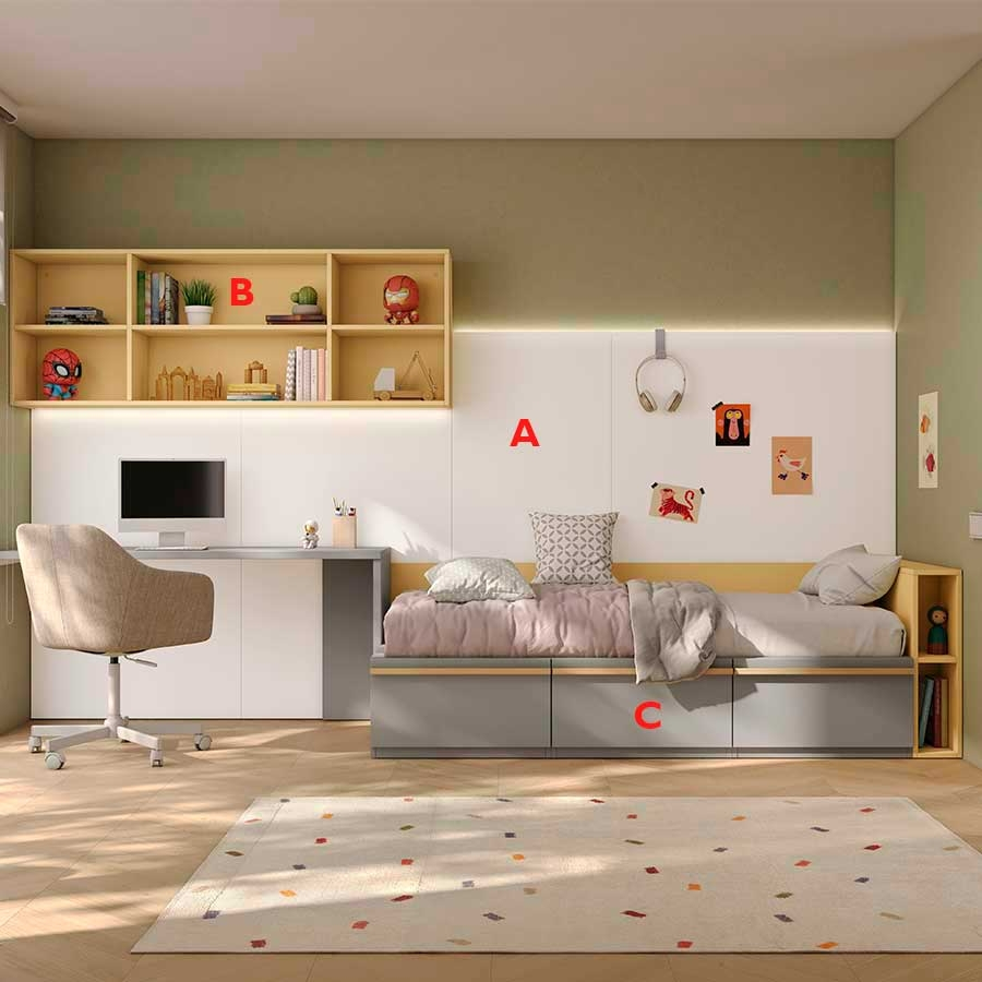 Acabados dormitorio juvenil Stay Young 1