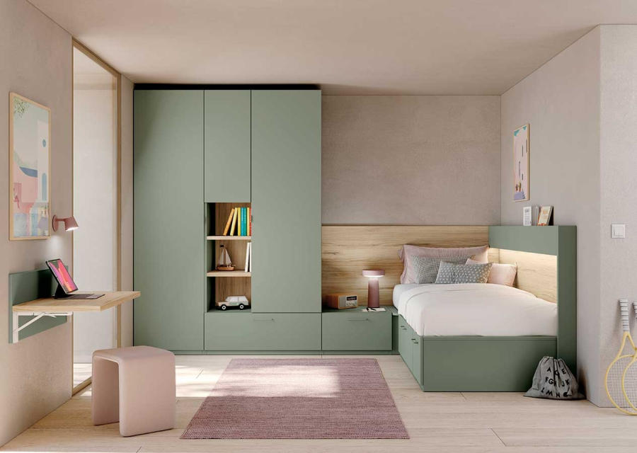 Habitación juvenil con armario de Antaix