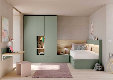 Habitación juvenil con armario de Antaix