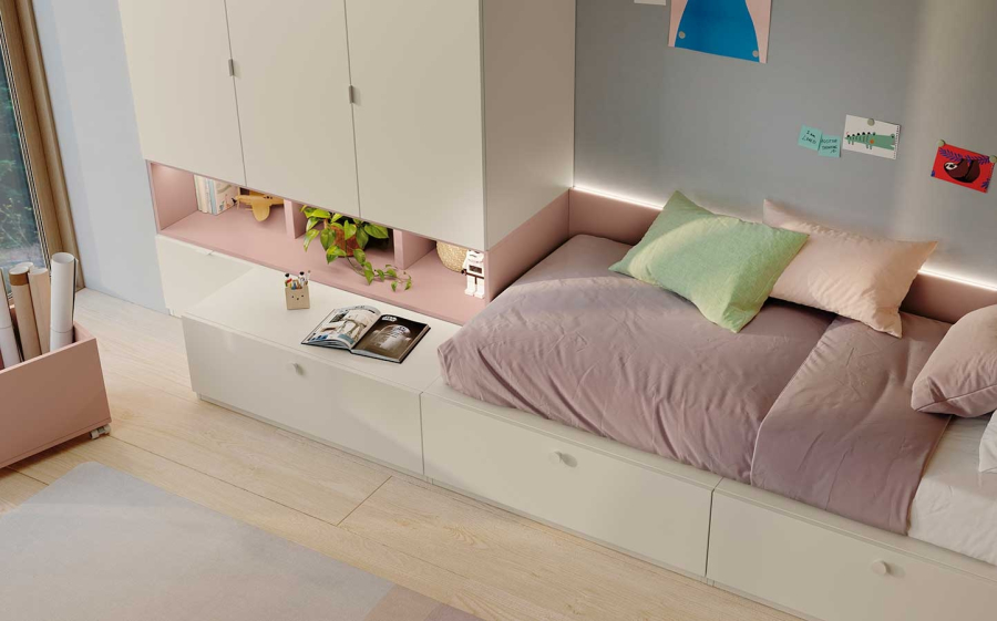 Dormitorio juvenil con armario