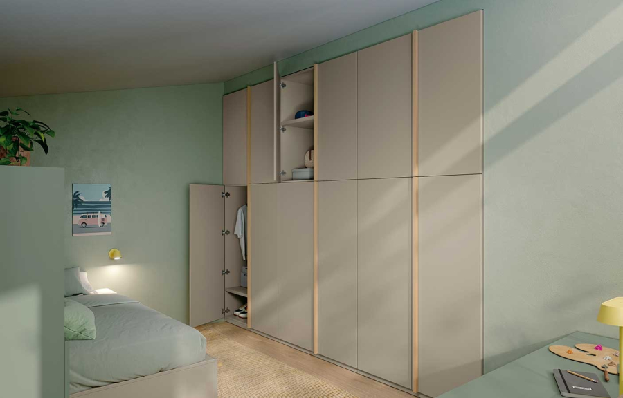 Habitación juvenil moderna fabricada en melamina