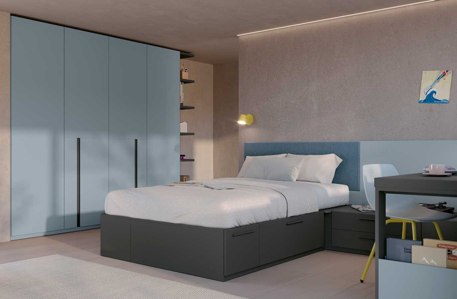 Habitación juvenil con armario