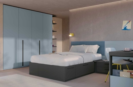 Habitación juvenil con armario
