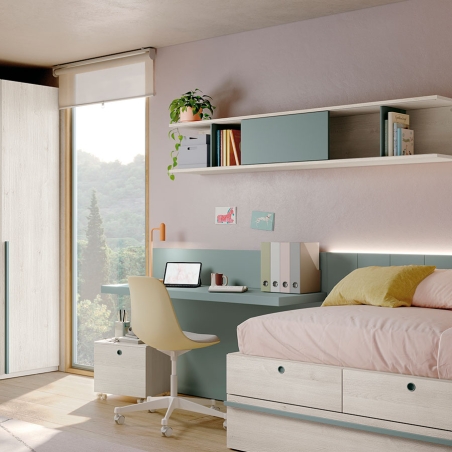 Dormitorio juvenil con escritorio