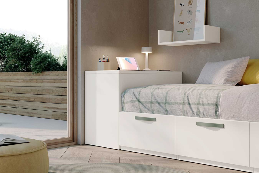 Dormitorio juvenil con cajones