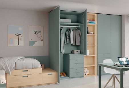 Dormitorio juvenil con armario