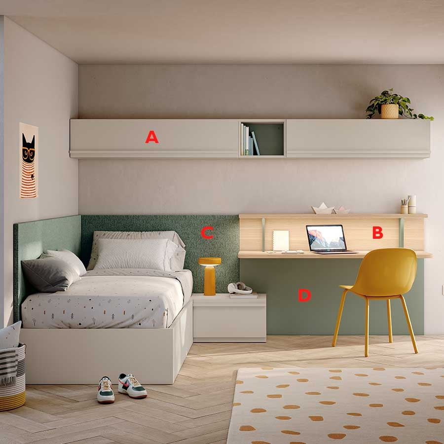 Habitación juvenil moderna