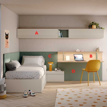 Habitación juvenil moderna
