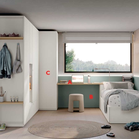Cama nido blanco Stay Young