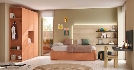 Dormitorio juvenil fabricado en melamina