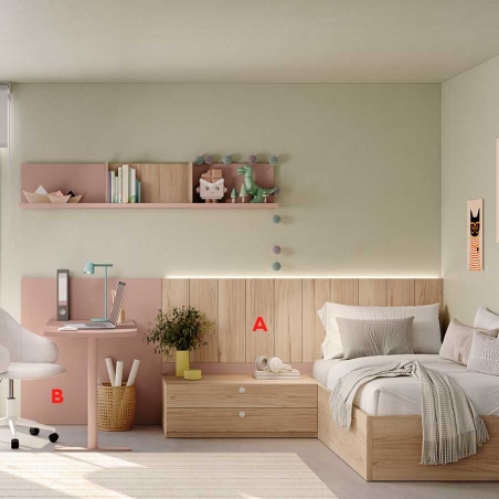 Dormitorio juvenil Stay Young fabricado en melamina