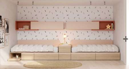 Habitación juvenil con dos camas