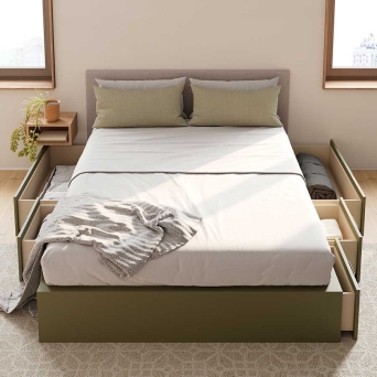 Dormitorio Flow 15 con cama con cajones