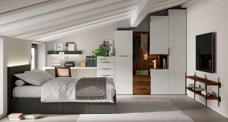 Dormitorio juvenil con cama de matrimonio Jotajotape