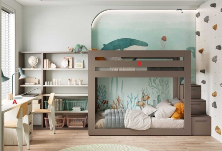 Habitación juvenil con litera