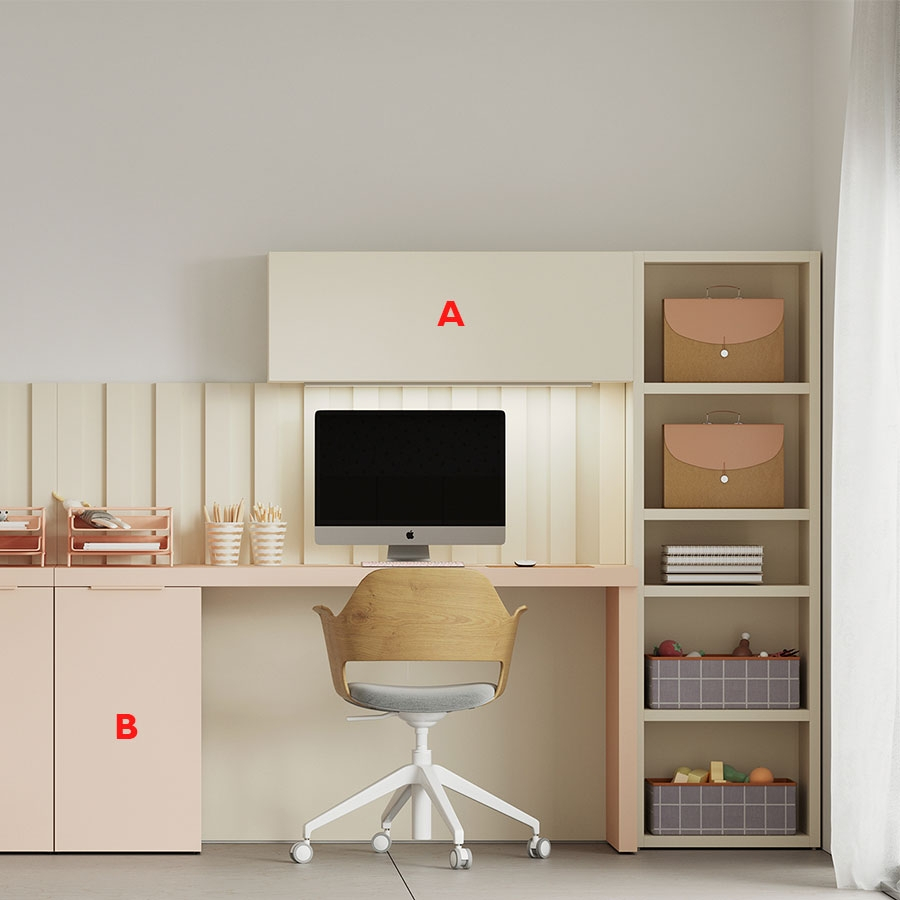 Zona de estudio para teletrabajo en casa