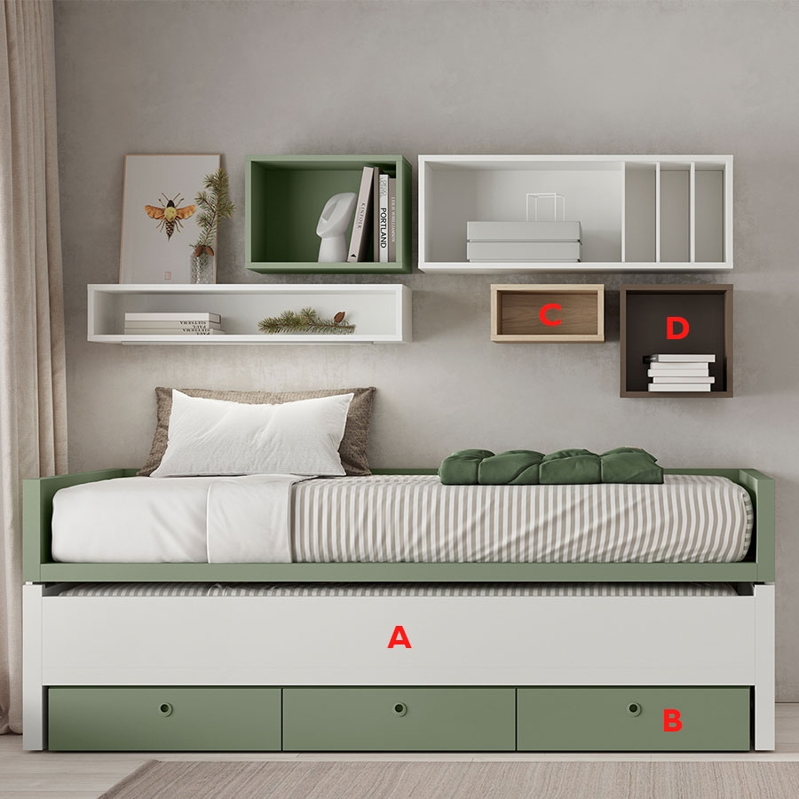 Dormitorio juvenil compacto Flow