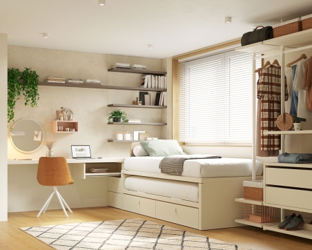 Habitación juvenil con cama nido Jotajotape