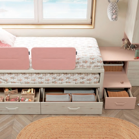 Dormitorio juvenil con cama nido Flow 28