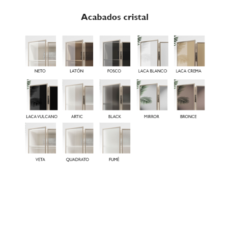 Acabados cristal de la colección Flow de la marca Jotajotape