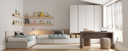 Habitación juvenil fabricada en melamina