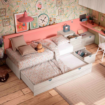 Habitación juvenil con cama nido
