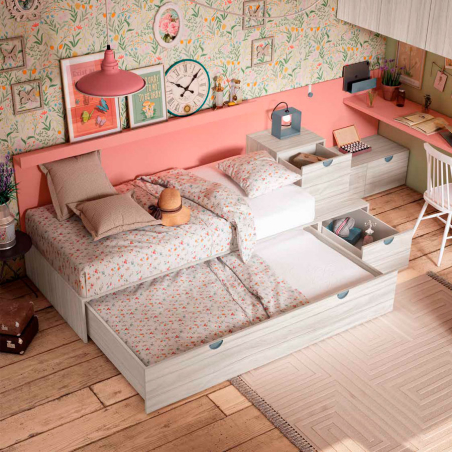 Habitación juvenil con cama nido