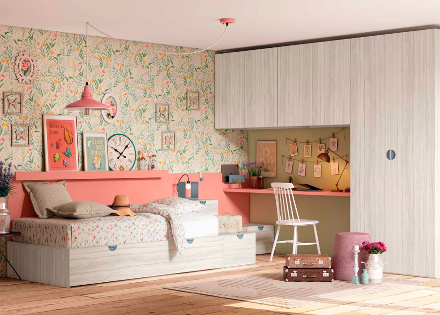 Cama doble juvenil de la firma Muebles Ros