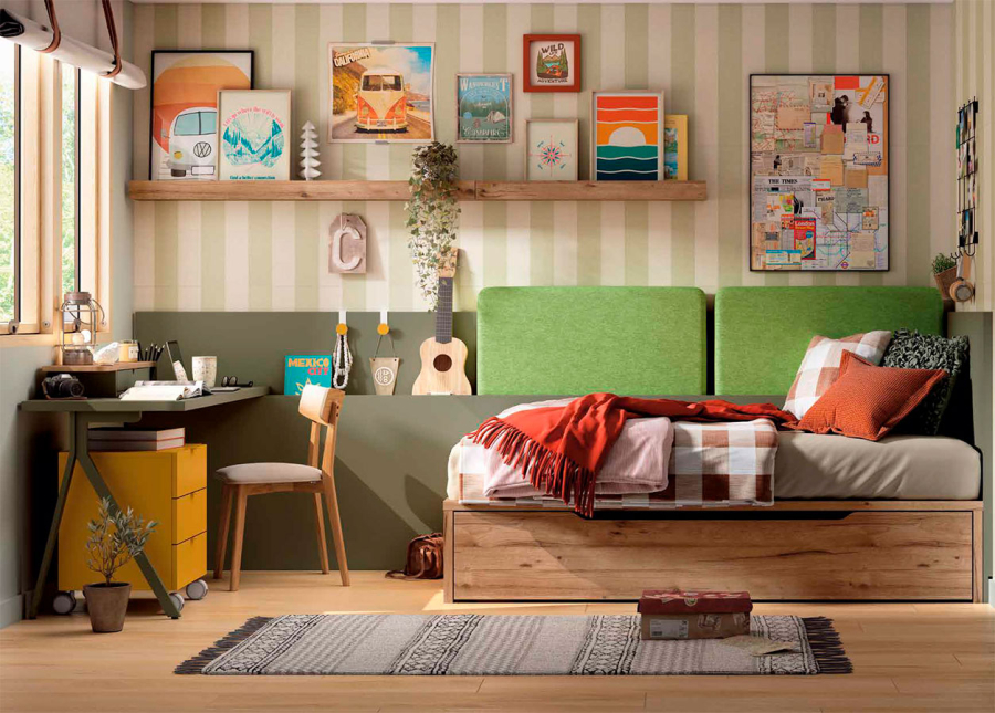 Dormitorio juvenil completo de la firma Muebles Ros