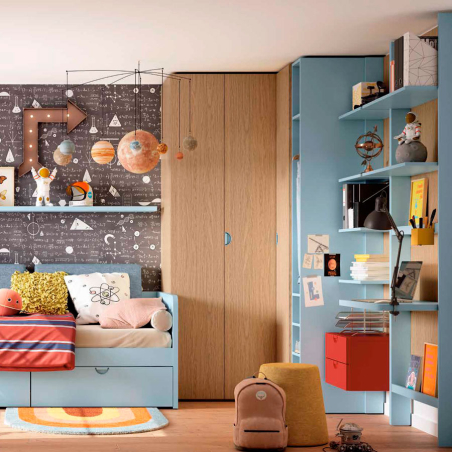 Cama juvenil con cajones de la nueva colección Delulu