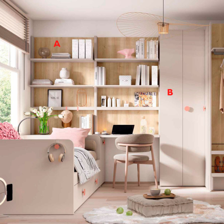 Habitación juvenil moderna de la nueva colección Delulu
