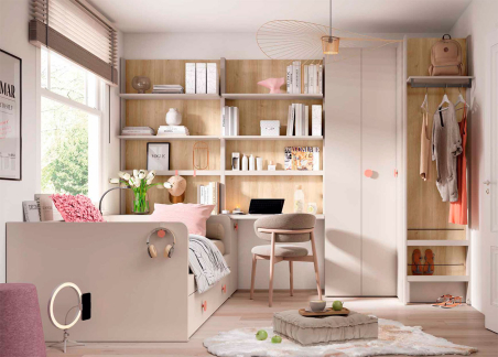 Habitación juvenil moderna de la firma Muebles Ros