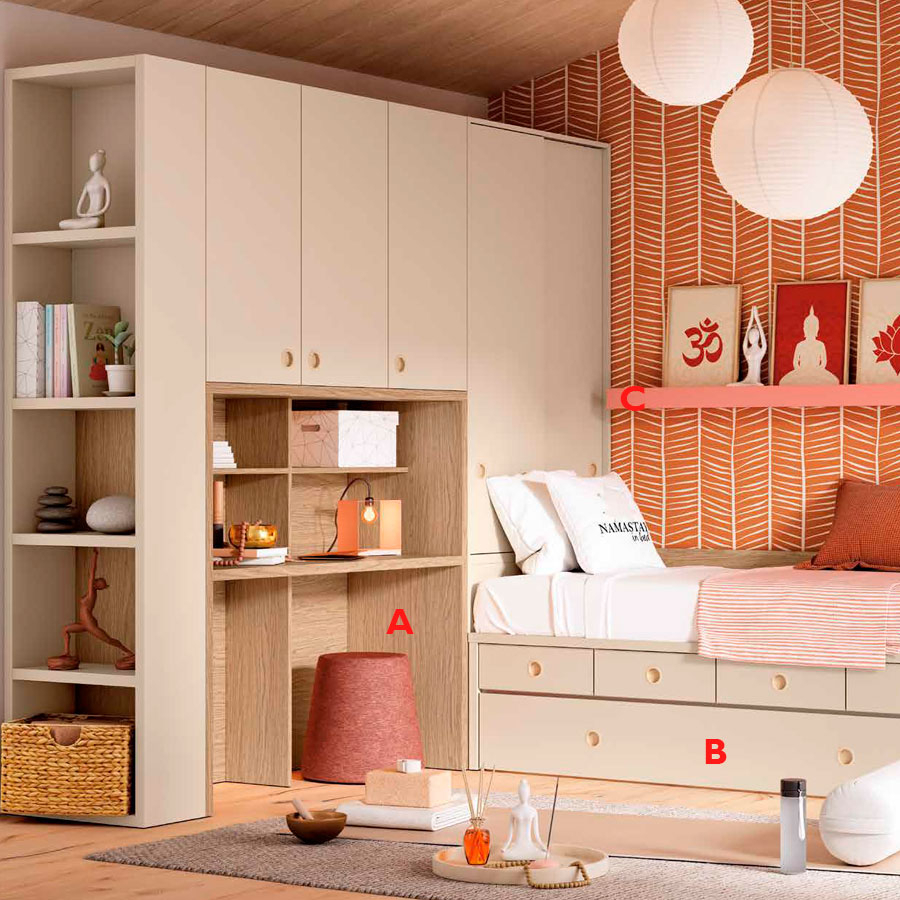 Habitación juvenil moderna Delulu en Muebles Lara