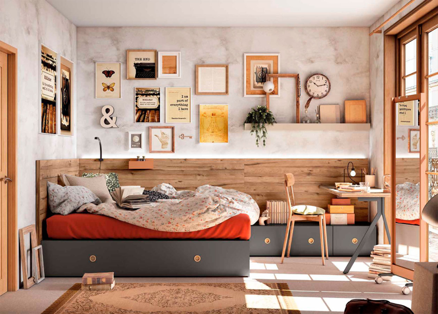 Habitación juvenil moderna Muebles Ros