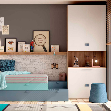 Dormitorio juvenil modular completo Delulu