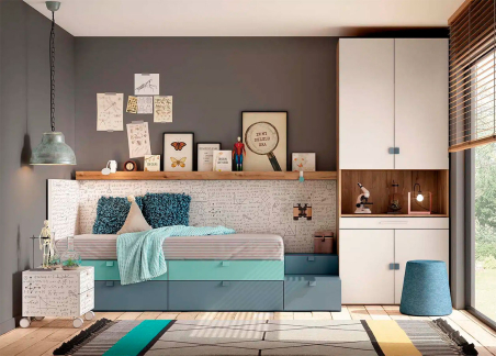 Cama juvenil con cajones en Muebles Lara