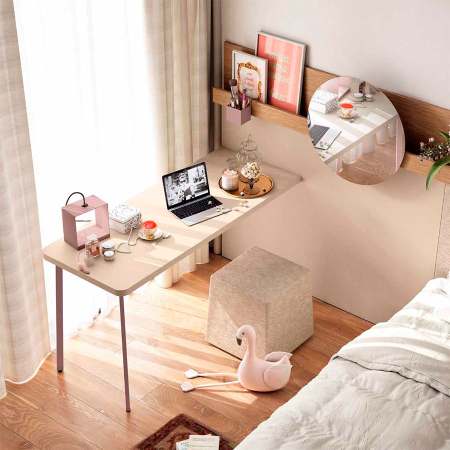 Habitación juvenil Delulu con escritorio