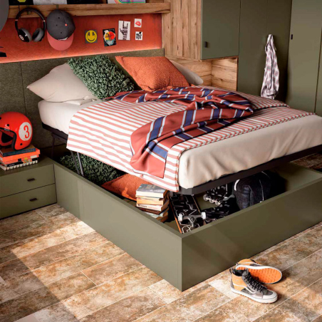 Habitación juvenil con cama canapé