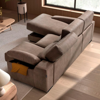 Chaiselongue deslizante Ángela en tapizado de la marca Pedro Ortiz. 2