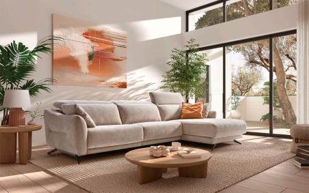 Sofá Alice con chaiselongue