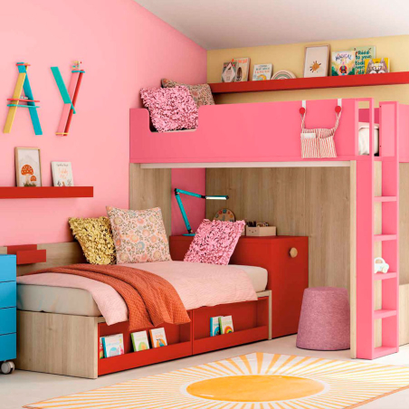 Dormitorio juvenil Delulu 44 de Muebles Ros