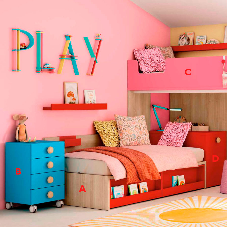 Habitación juvenil completa Muebles Ros