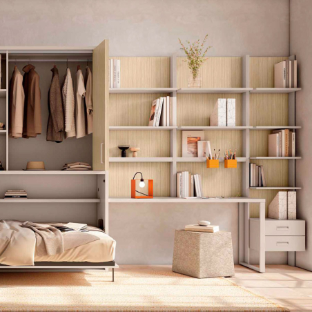 Habitación juvenil con cama abatible