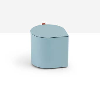 Mesita auxiliar Drop con tapa elevable en color azul clarito