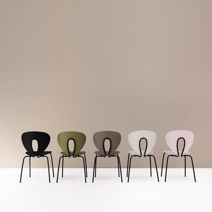 Colores disponibles Silla Globus de Stua vista trasera respaldo
