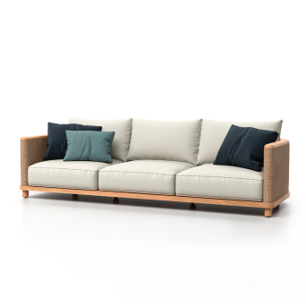 Sofá de tres plazas de la colección Umbra de SKLD Studio