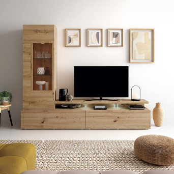 Salón Neo 321 fabricado en melamina y acabado artisán
